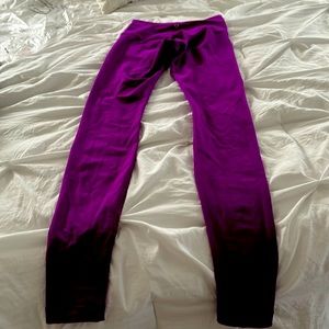 Lululemon size 4 wunder under leggings purple